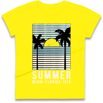 Summer Miami Florida 1970 Ladies Shirt