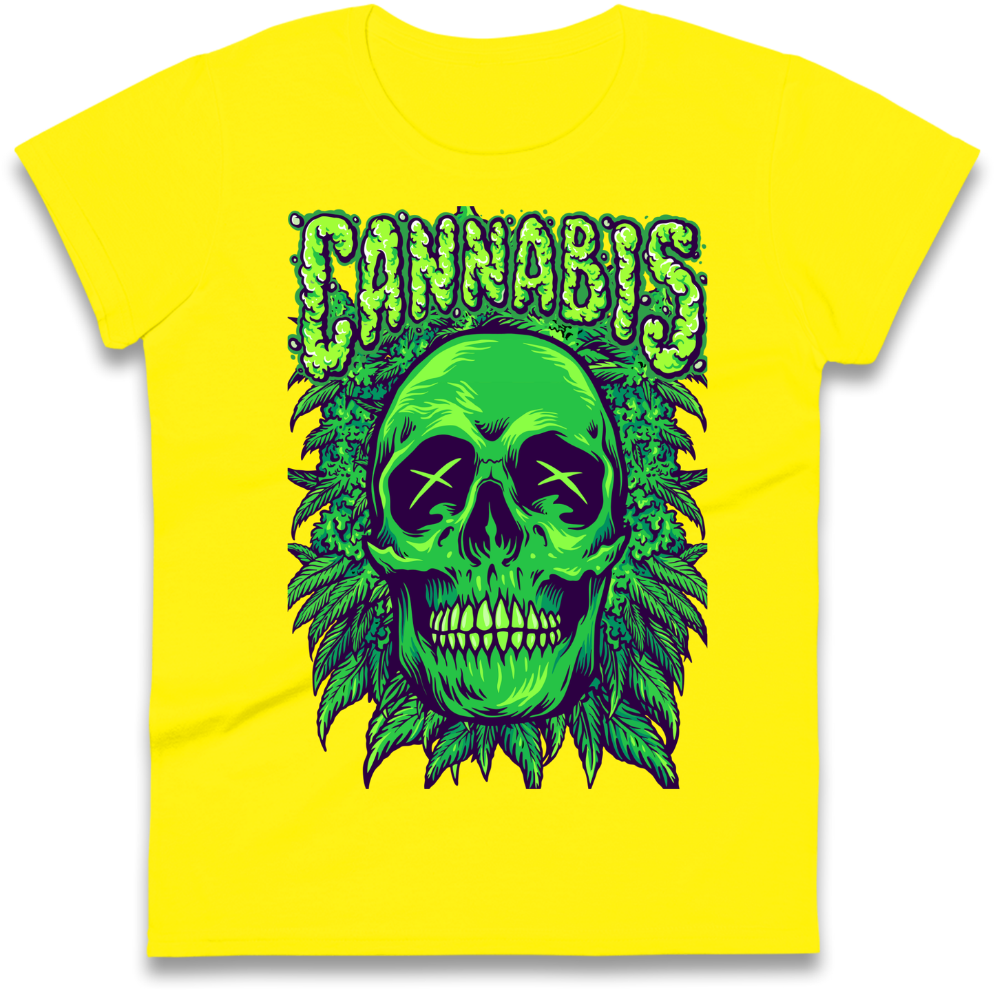 Cannabis Skull Ladies Shirt