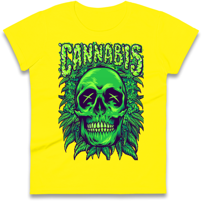 Cannabis Skull Ladies Shirt