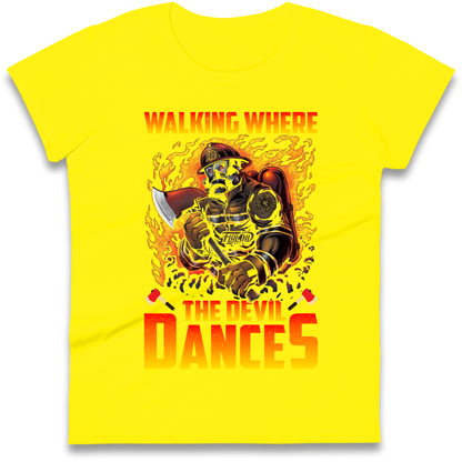 Walking Where The Devil Dances Ladies Shirt