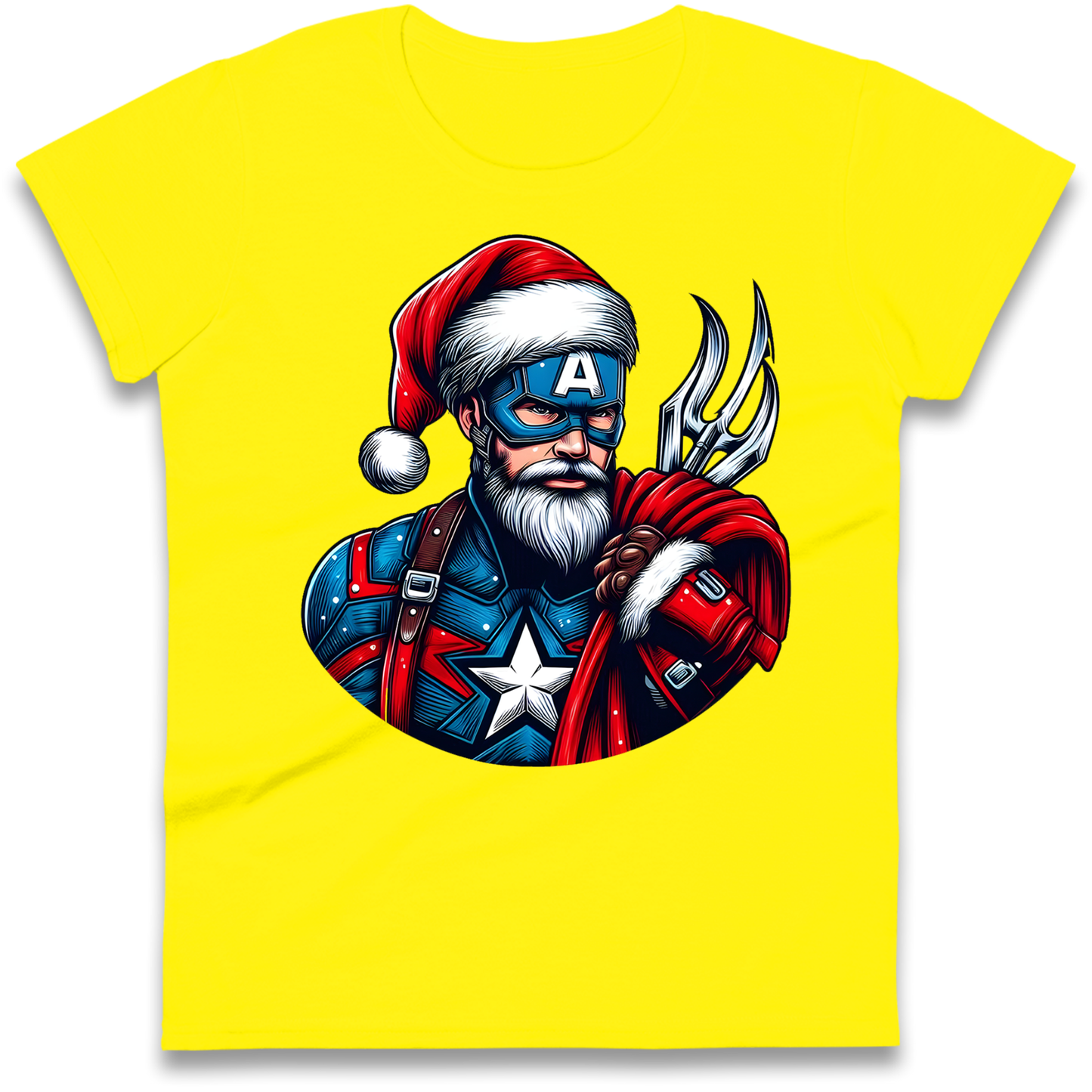 Captain America Santa Ladies Shirt
