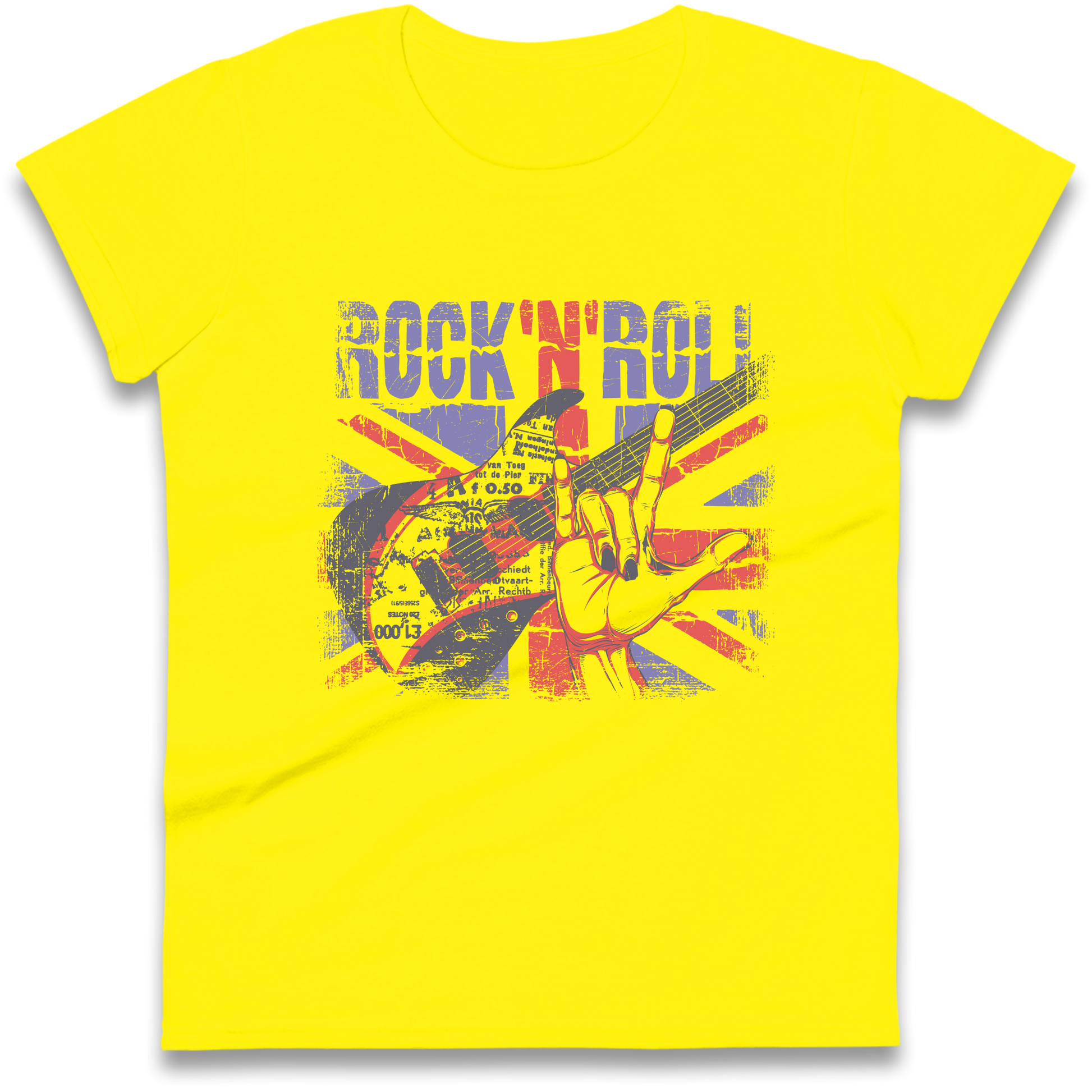 Rock N Roll Union Jack Ladies Shirt