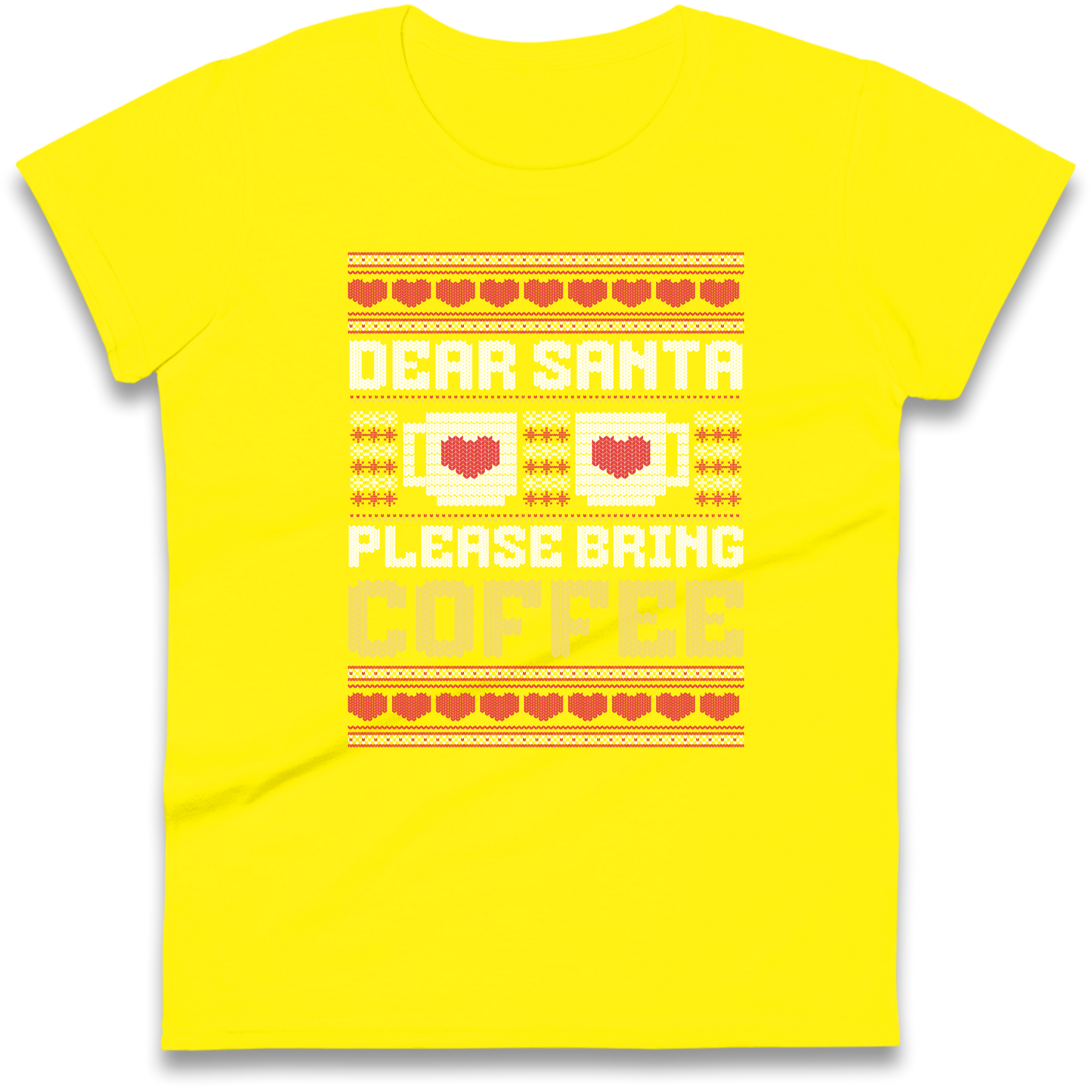 Dear Santa Please Bring Coffee Ladies Shirt