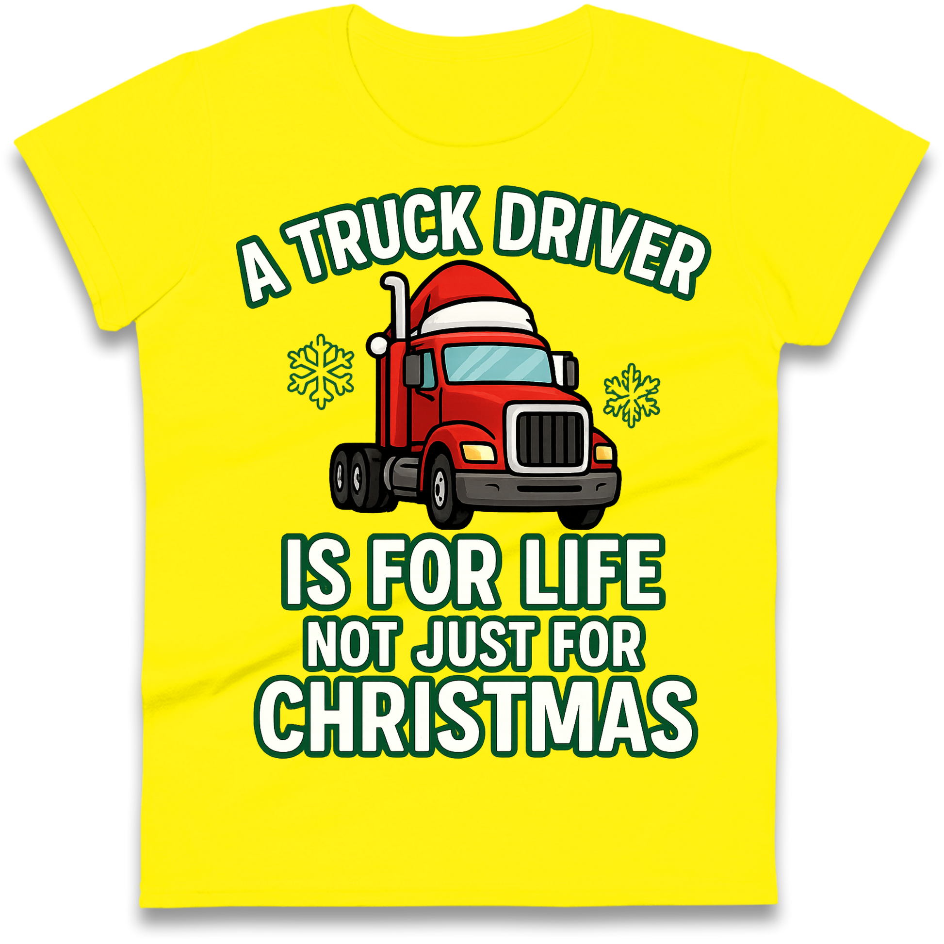 Truck Driver Christmas Ladies Shirt