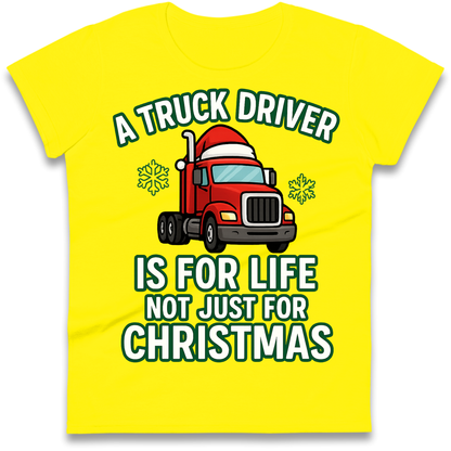 Truck Driver Christmas Ladies Shirt