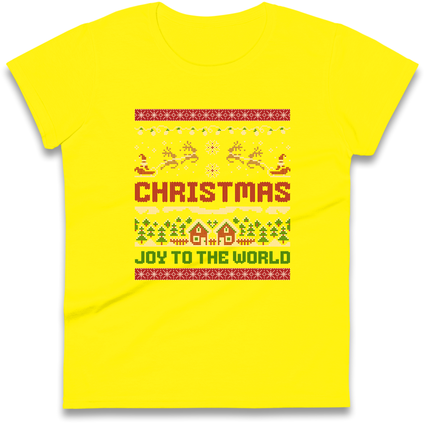 Christmas Joy to the World Christmas Ladies Shirt