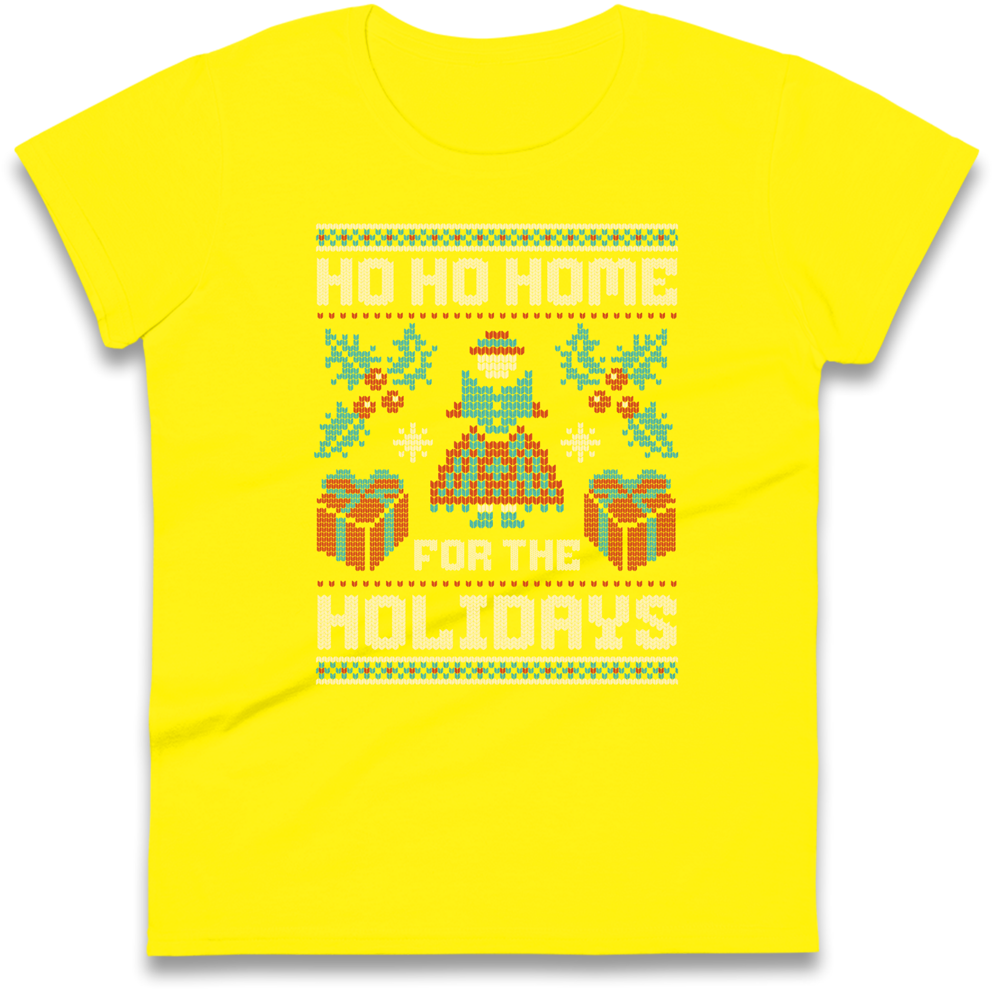 HO HO Home For the Holidays Christmas Ladies Shirt