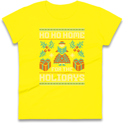 HO HO Home For the Holidays Christmas Ladies Shirt