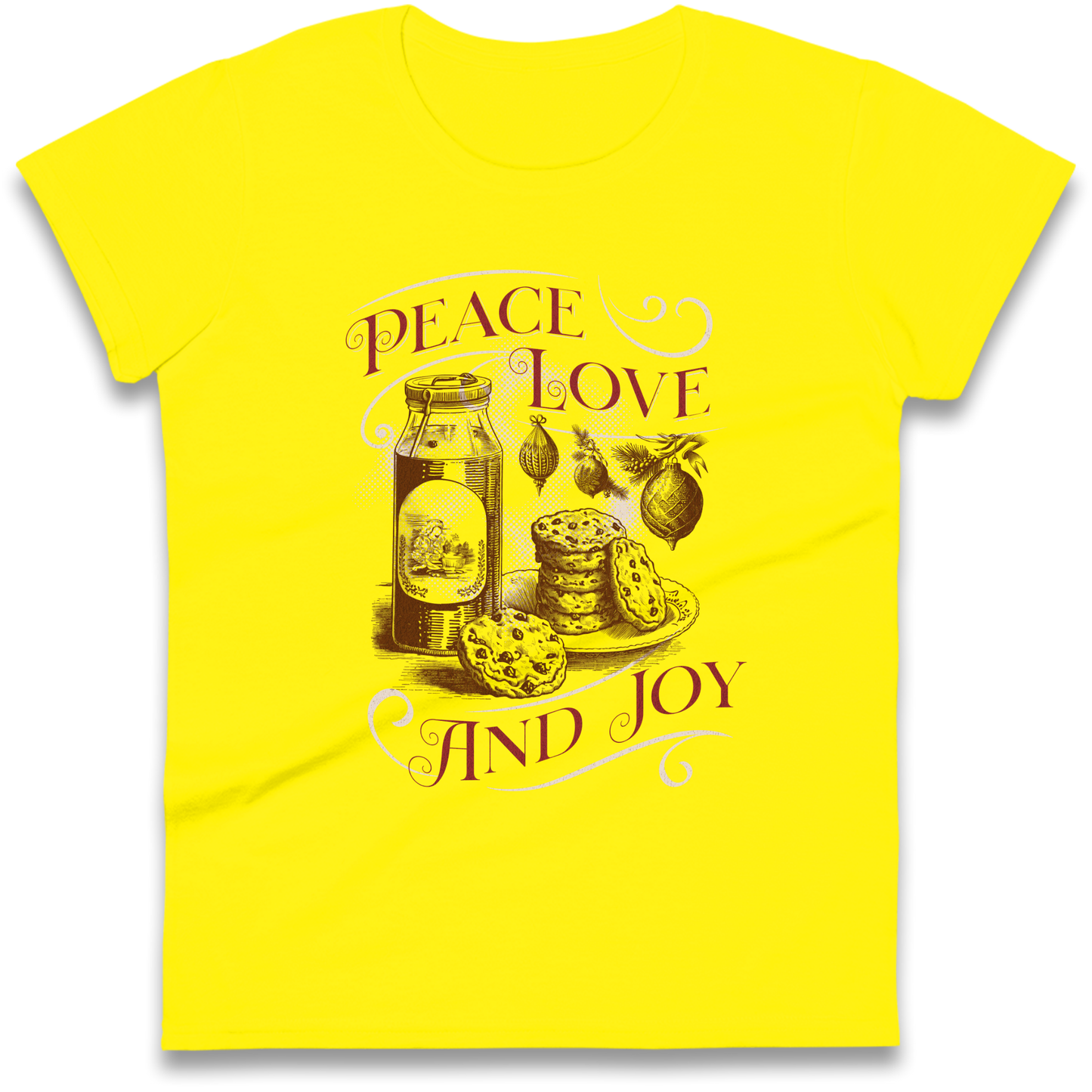 Peace Love And Joy Christmas Ladies Shirt