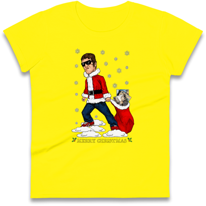 Liam Gallagher Christmas Santa Ladies Shirt
