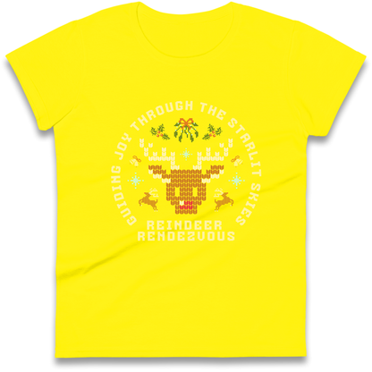 Reindeer Rendezvous Christmas Ladies Shirt