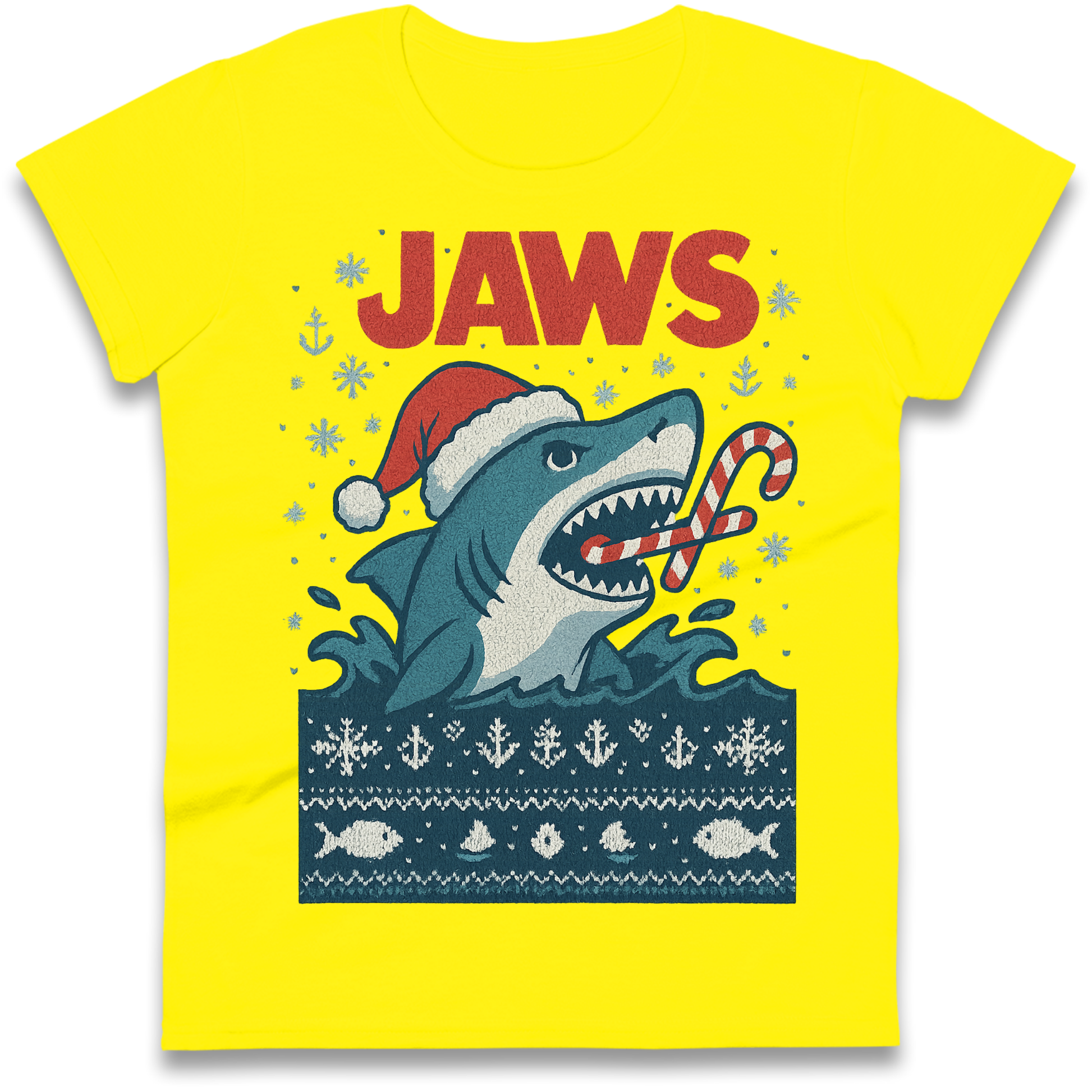 Jaws Christmas Ladies Shirt