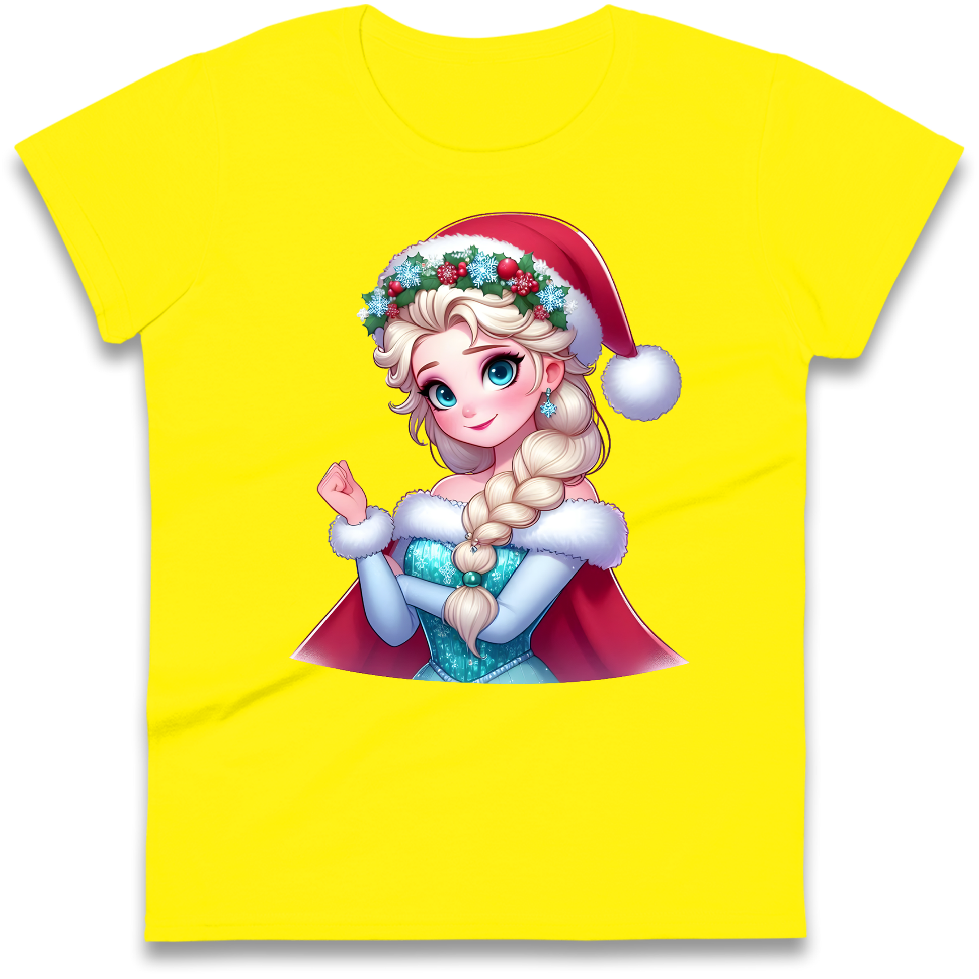 Elsa Frozen Santa Ladies Shirt