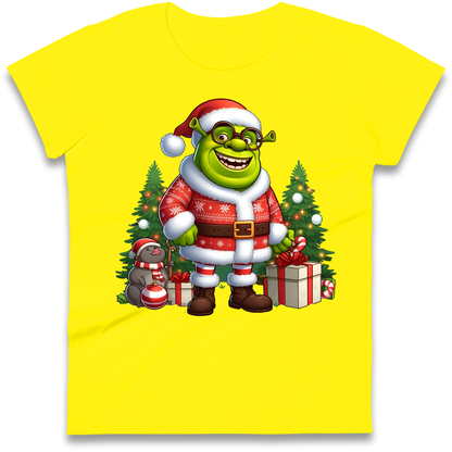 Shrek Santa Claus Presents Ladies Shirt