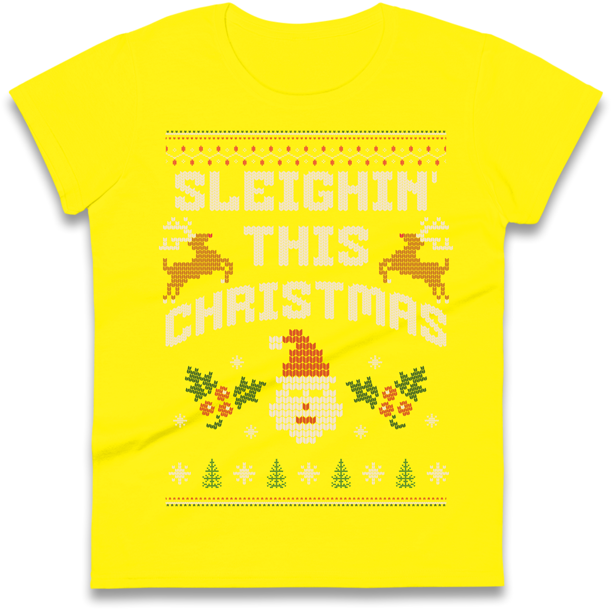 Sleighin This Christmas Christmas Ladies Shirt