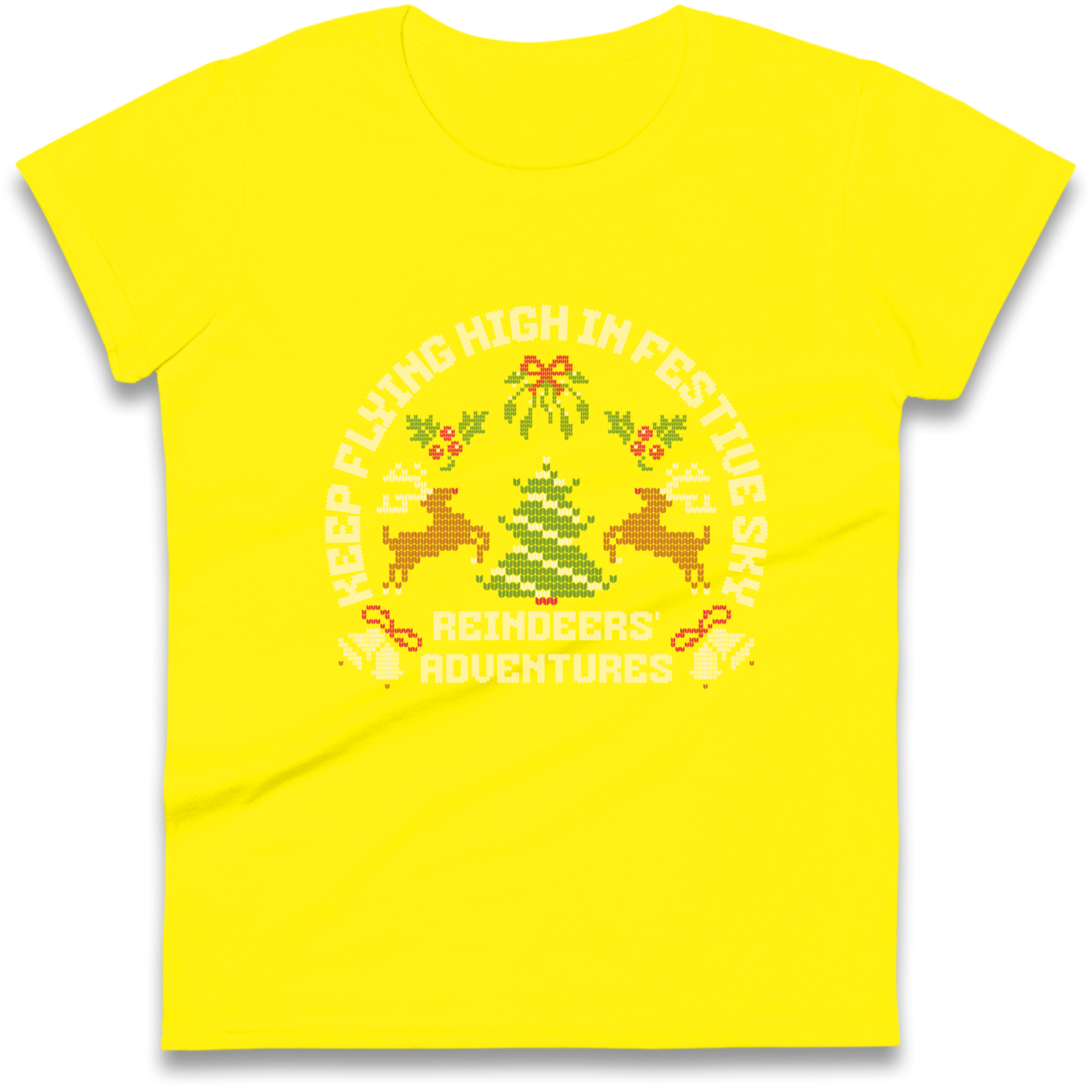 Keep Flying High In Festive Sky Christmas Ladies Shirt