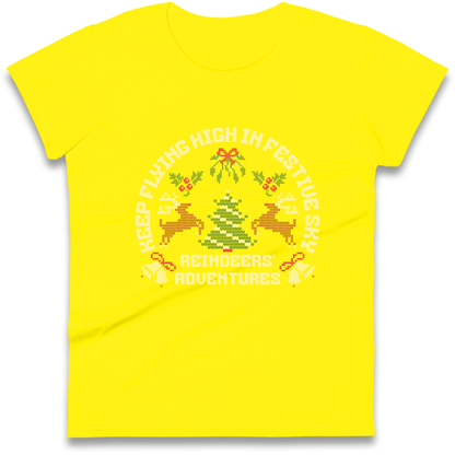Keep Flying High In Festive Sky Christmas Ladies Shirt
