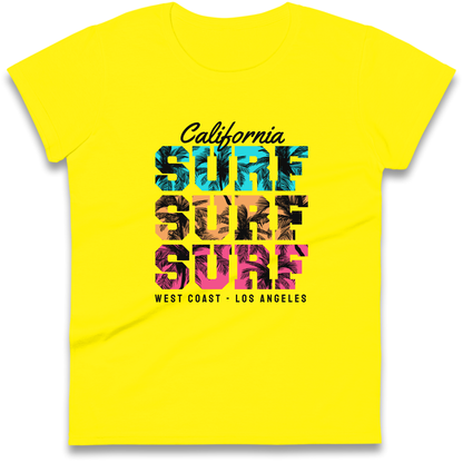 California Surf Surf Surf Ladies Shirt
