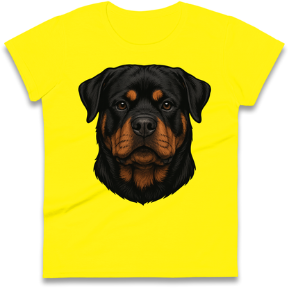 Rottweiler Face Ladies Shirt