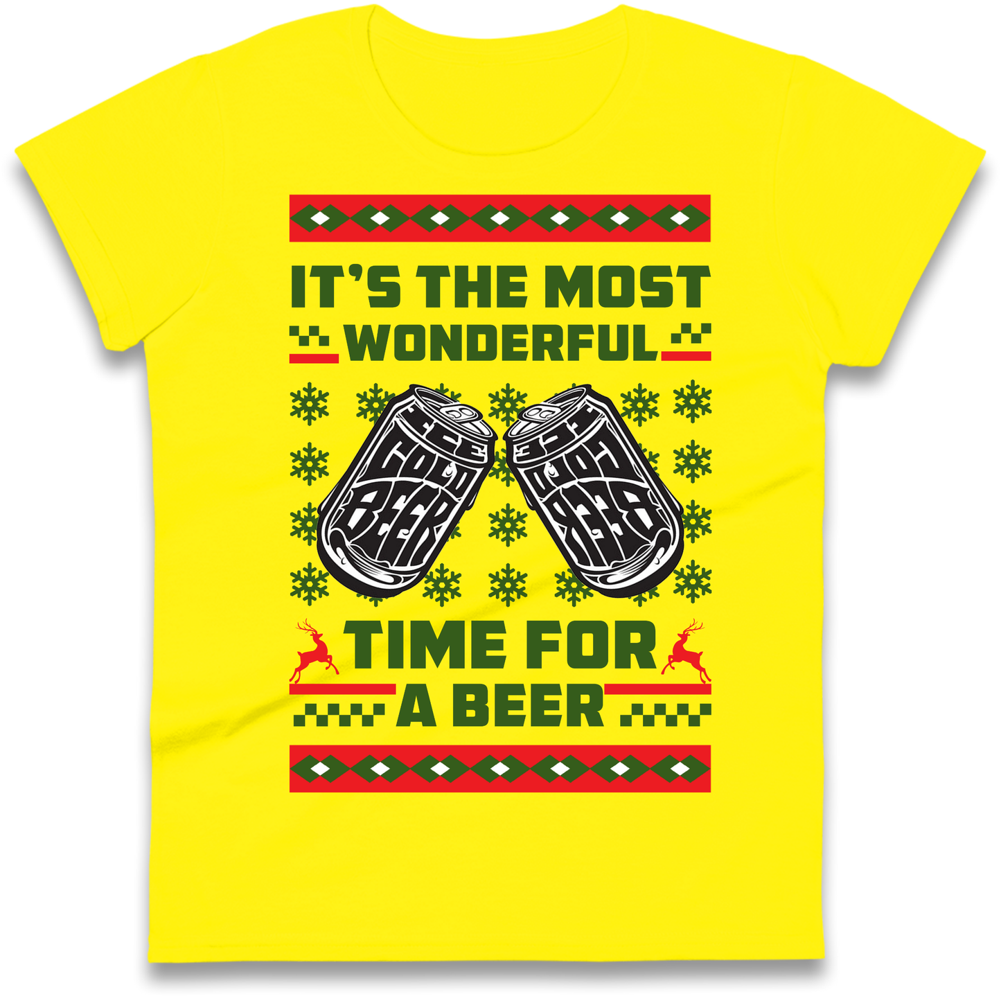 Its The Most Wonderful Time For A Beer Christmas Ladies Shirt