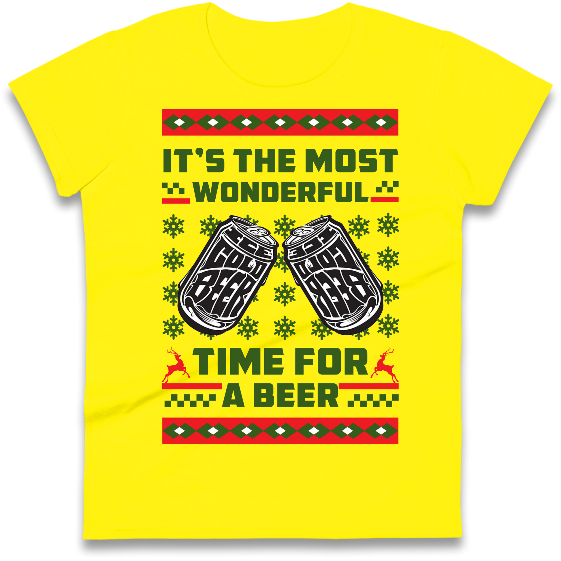 Its The Most Wonderful Time For A Beer Christmas Ladies Shirt