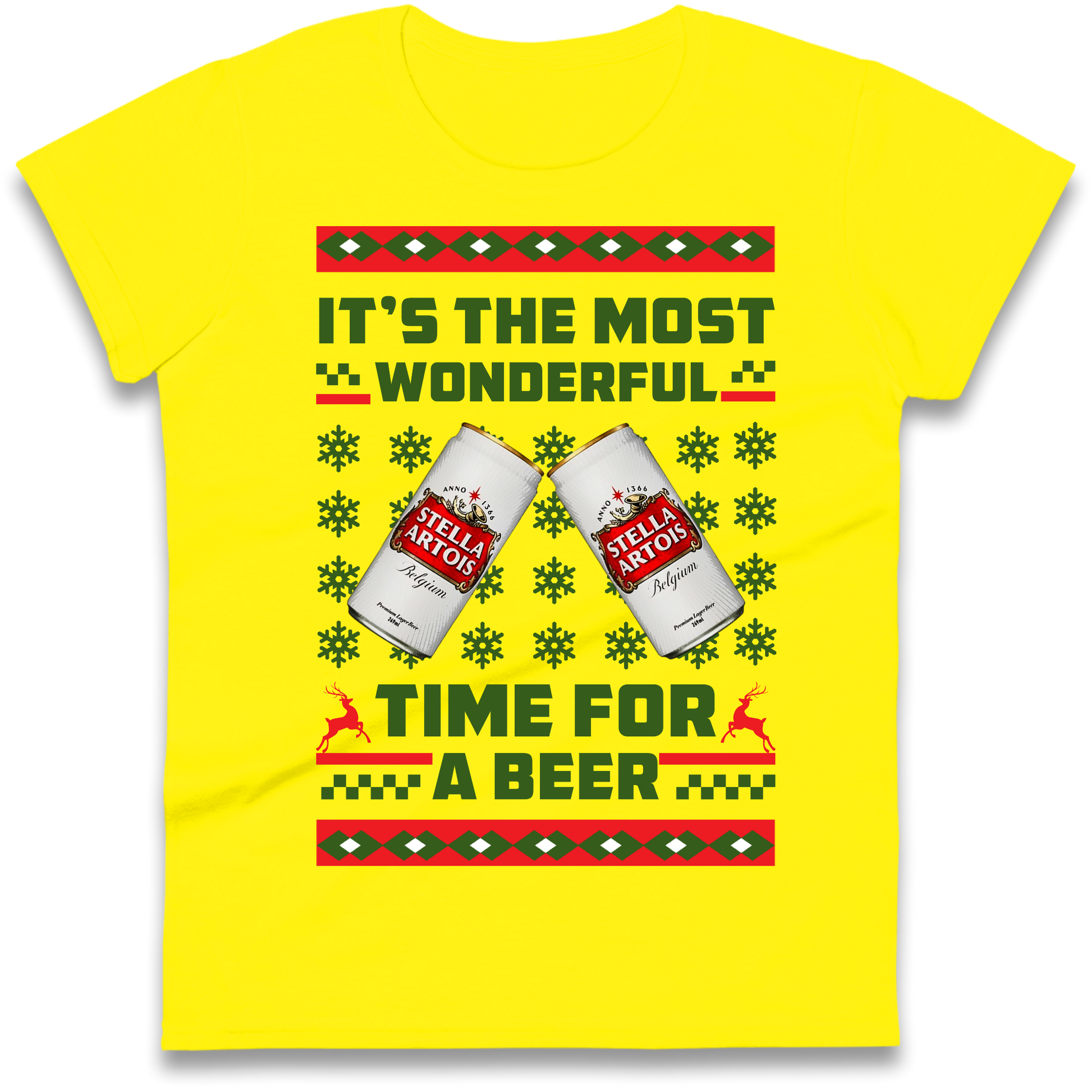 Its The Most Wonderful Time for A Beer Stella Christmas Ladies Shirt
