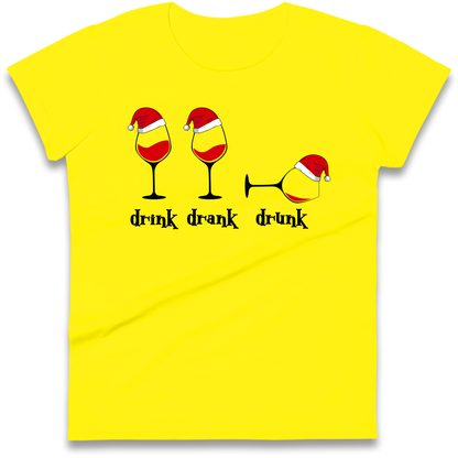 Drink Drank Drunk Ladies Shirt