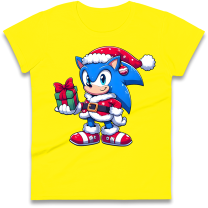 Sonic The Hedgehog Santa Ladies Shirt