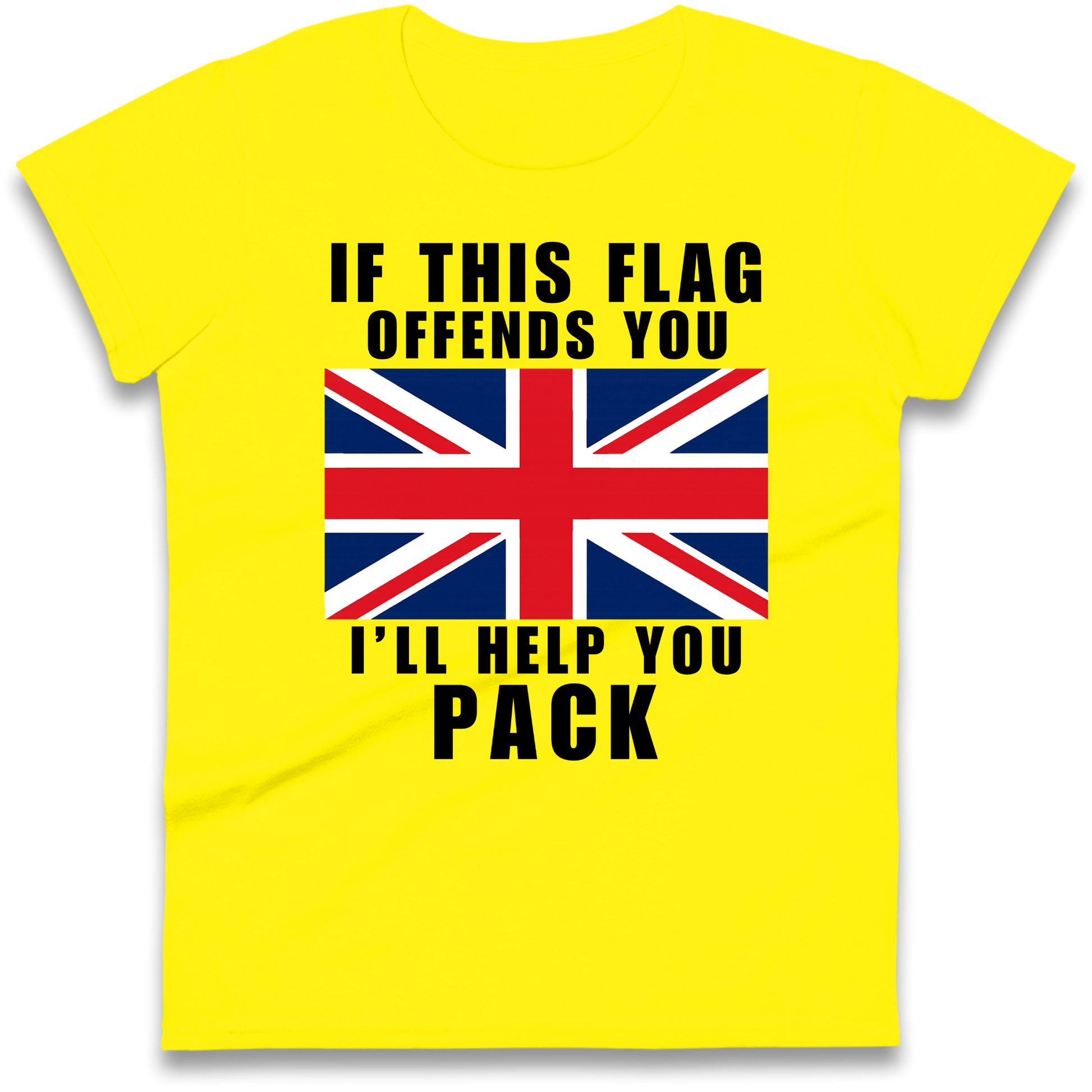 If This Flag Offends You I Will Help You Pack Ladies Shirt