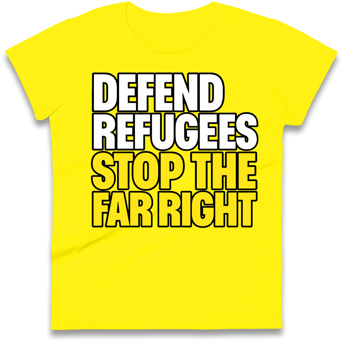 Defend Refugees Stop The Far Right Ladies Shirt