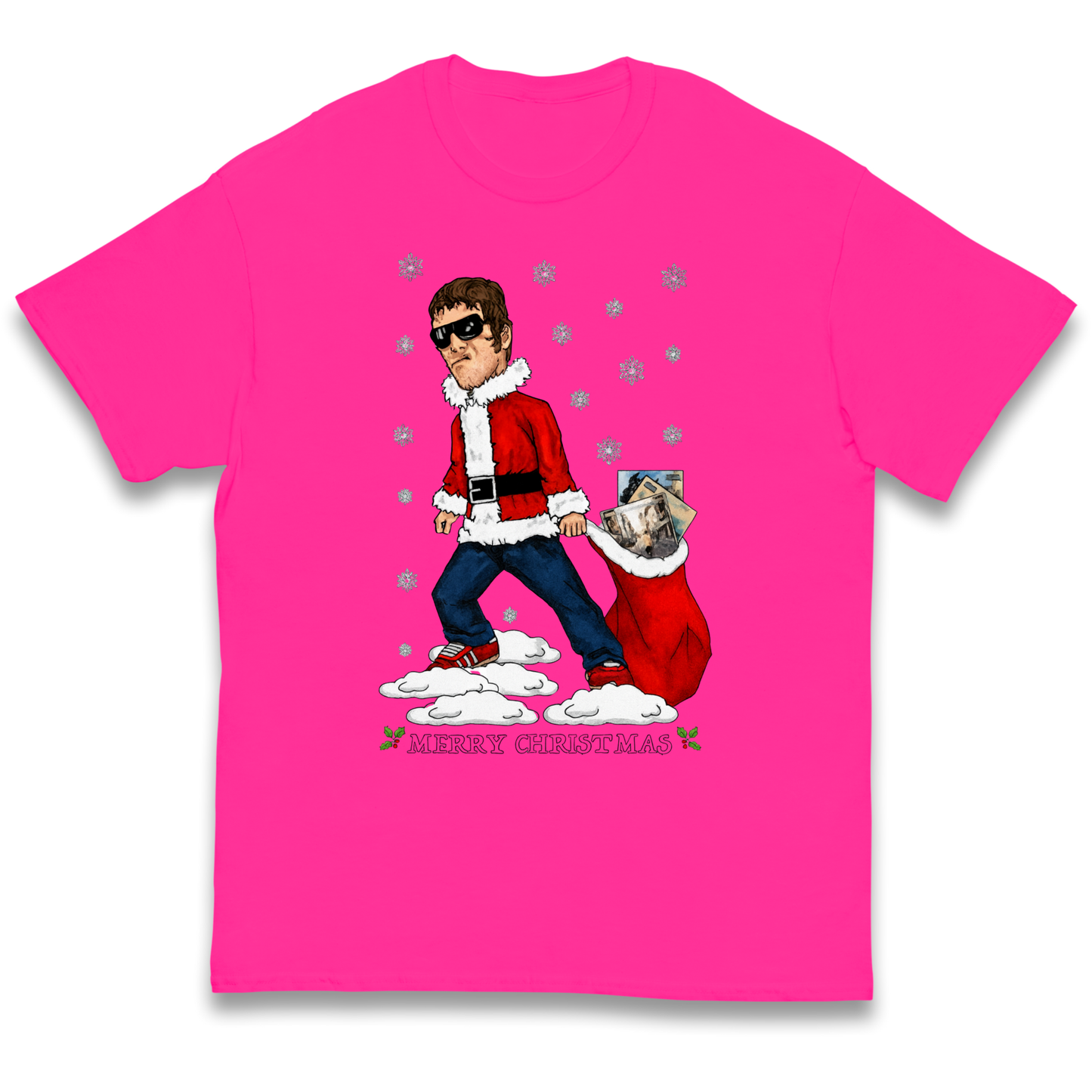 Liam Gallagher Christmas Santa kids t shirt