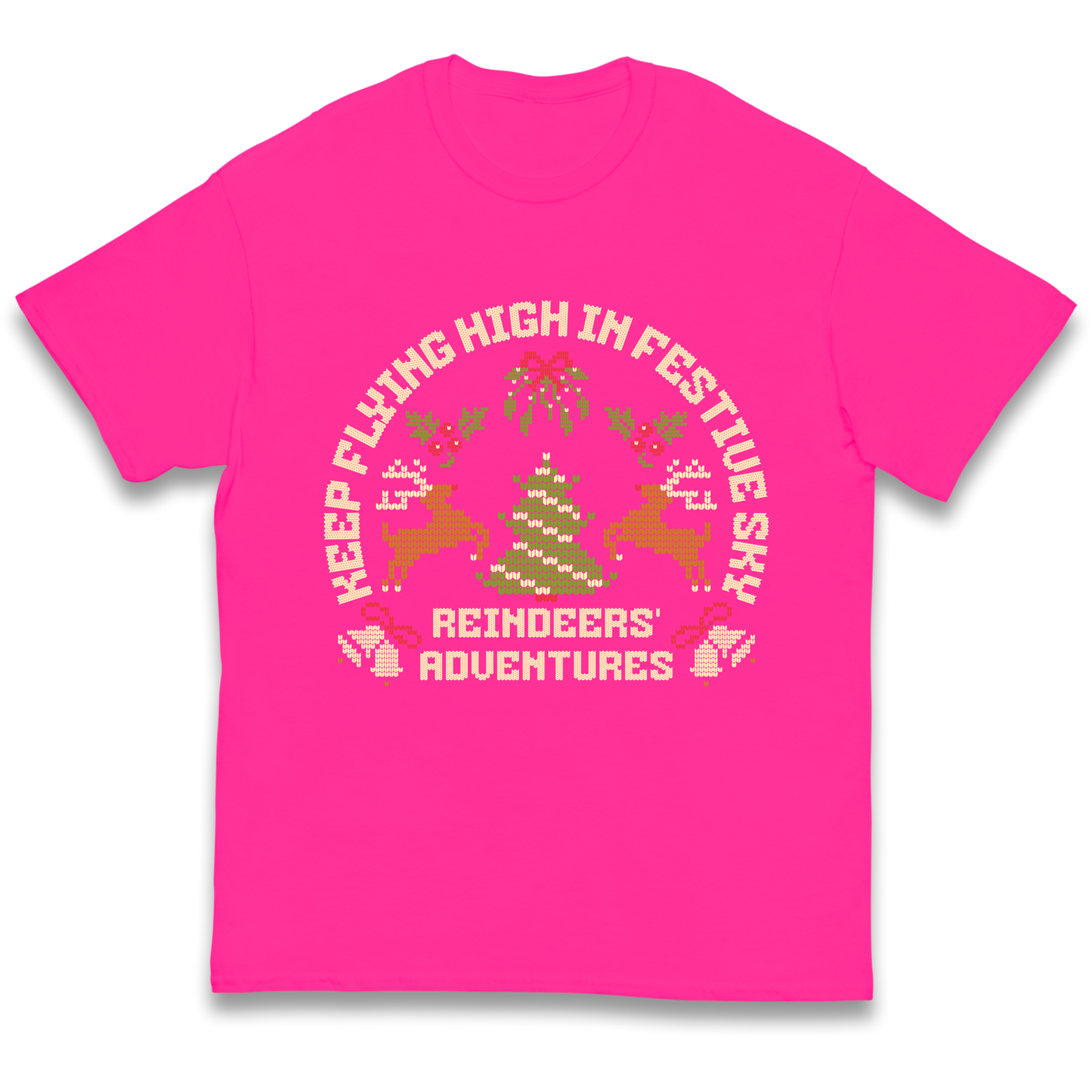Keep Flying High In Festive Sky Christmas kids t shirt