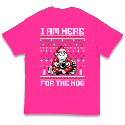 I am Here For The Nog Christmas kids t shirt