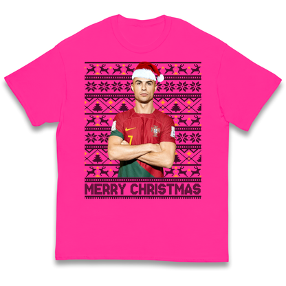 Merry Christmas Ronaldo kids t shirt