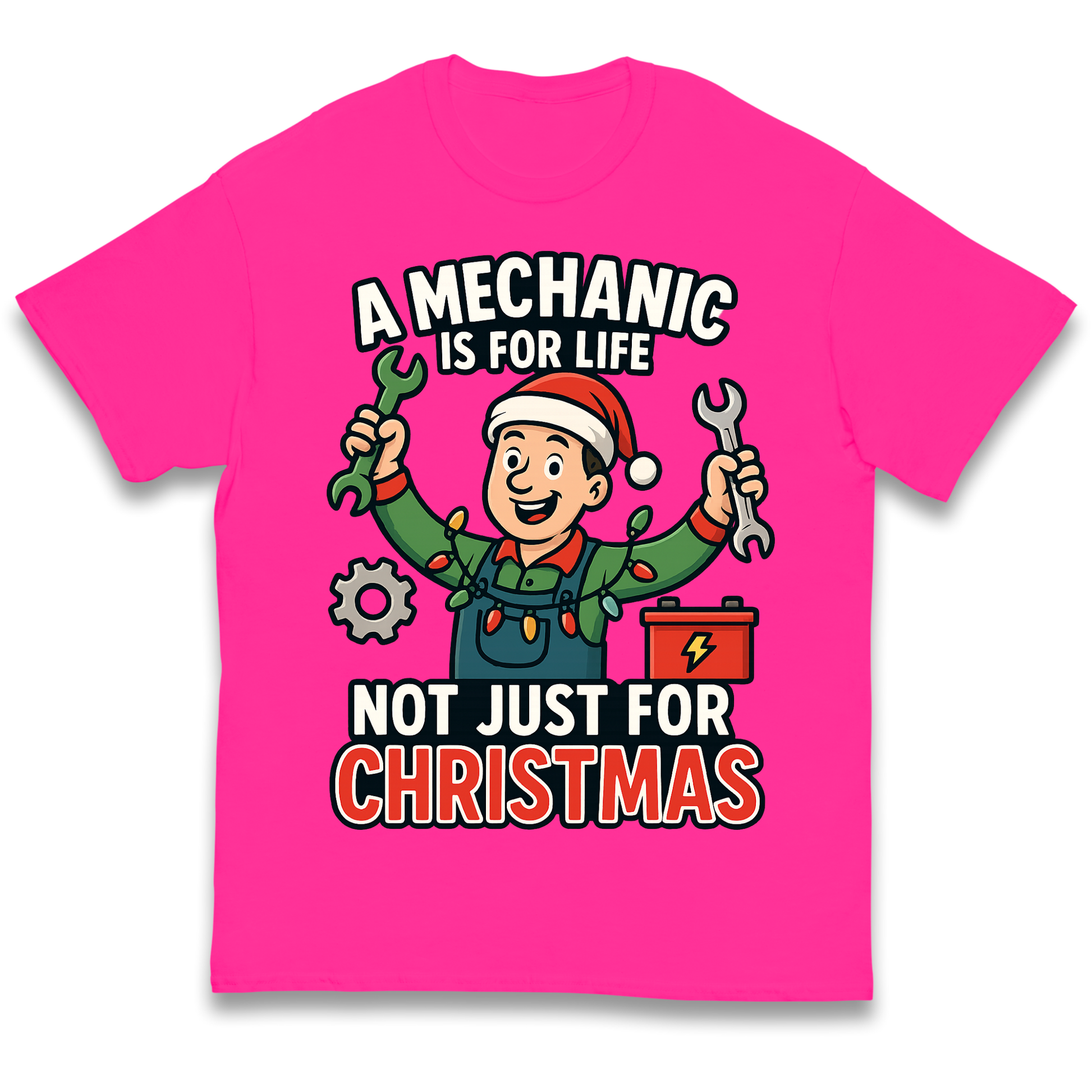 Mechanic Christmas Kids T Shirt