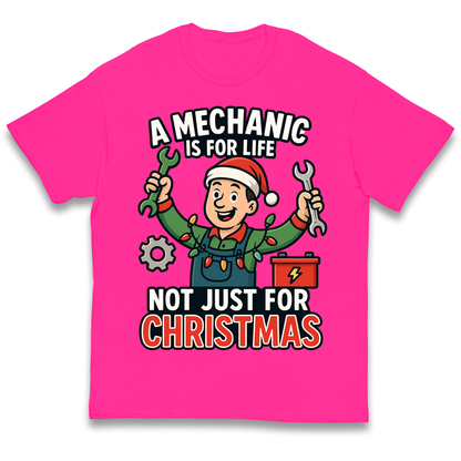 Mechanic Christmas Kids T Shirt