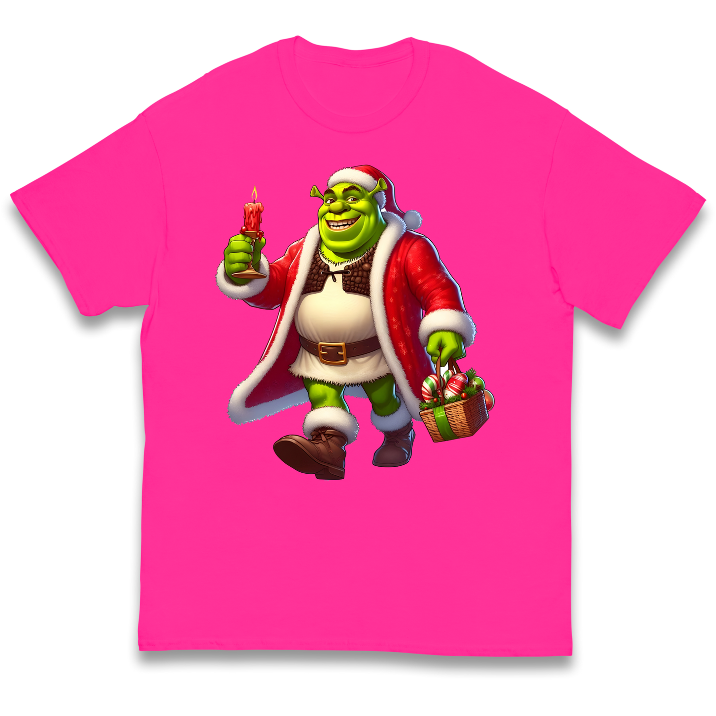 Shrek Santa Candle kids t shirt