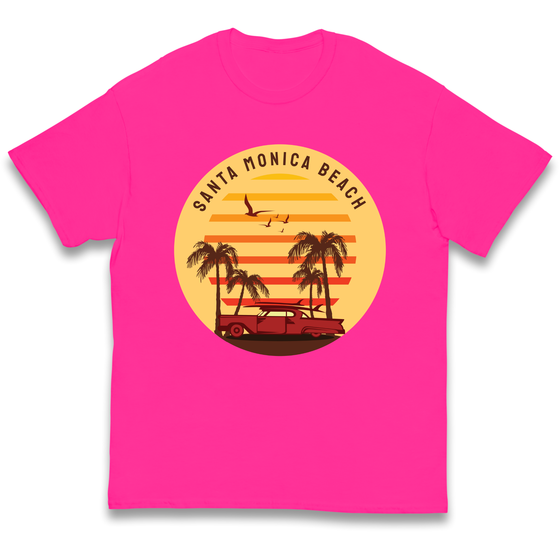 Santa Monica Beach kids t shirt