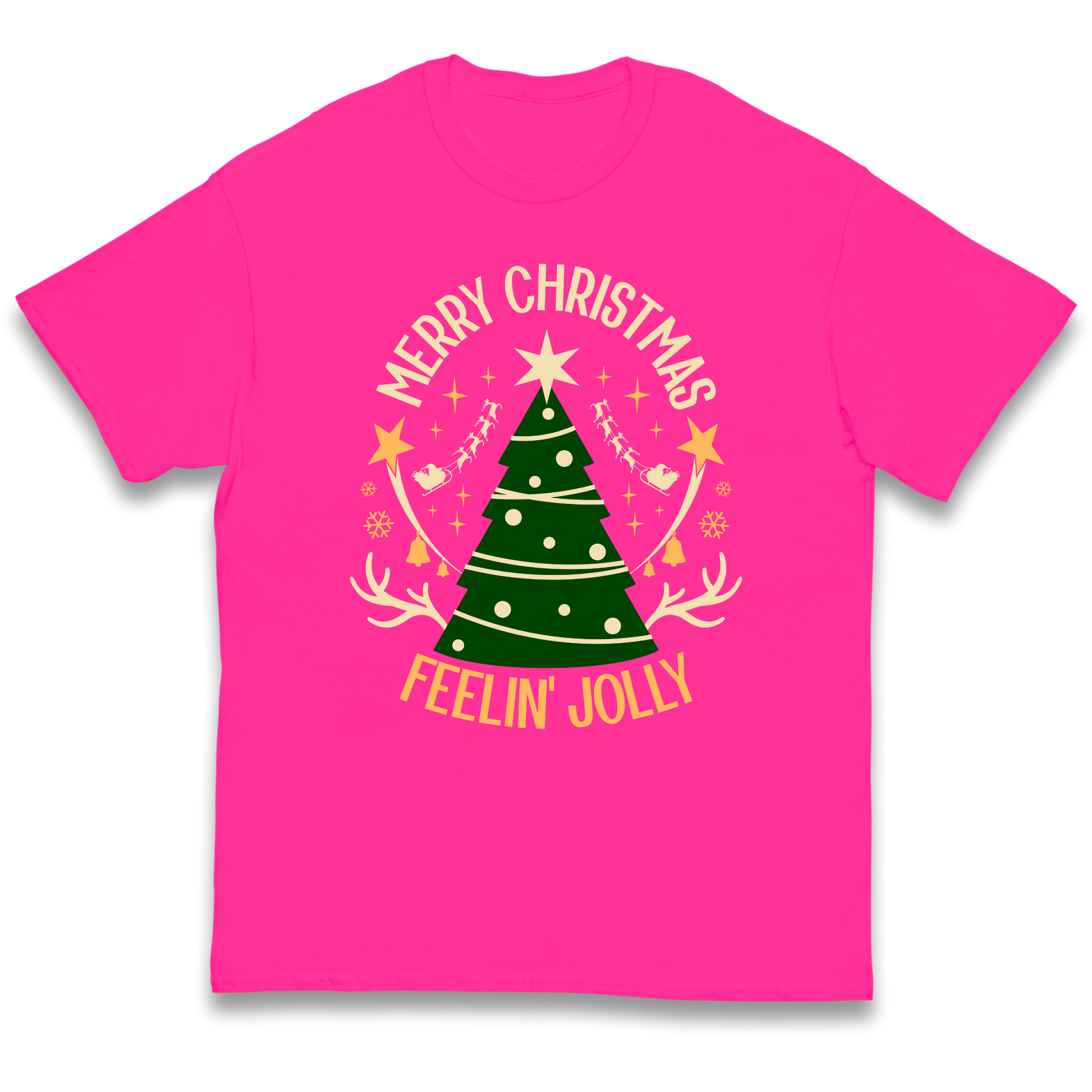 Merry Christmas Feeling Jolly Christmas kids t shirt