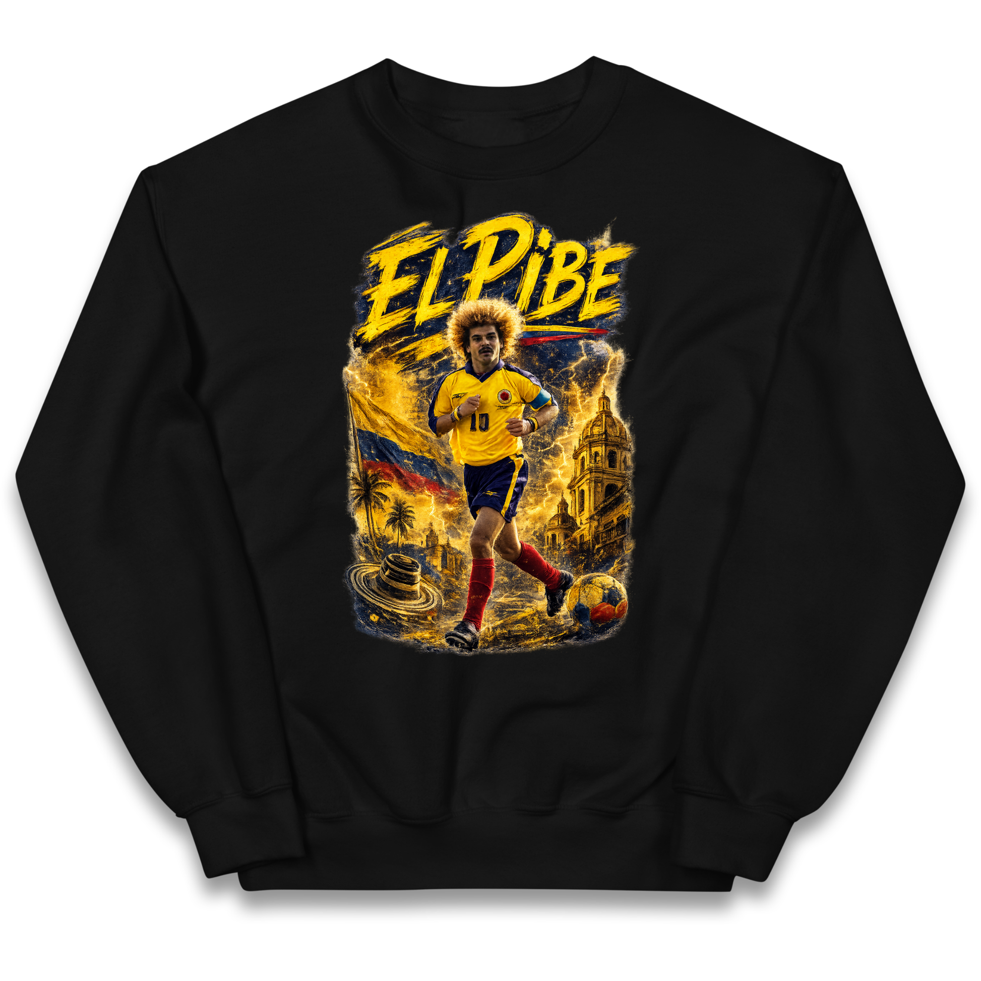 Carlos Valderrama Colombia Football Kids Sweatshirt