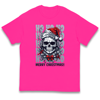 HO HO HO Santa Skelington Christmas kids t shirt