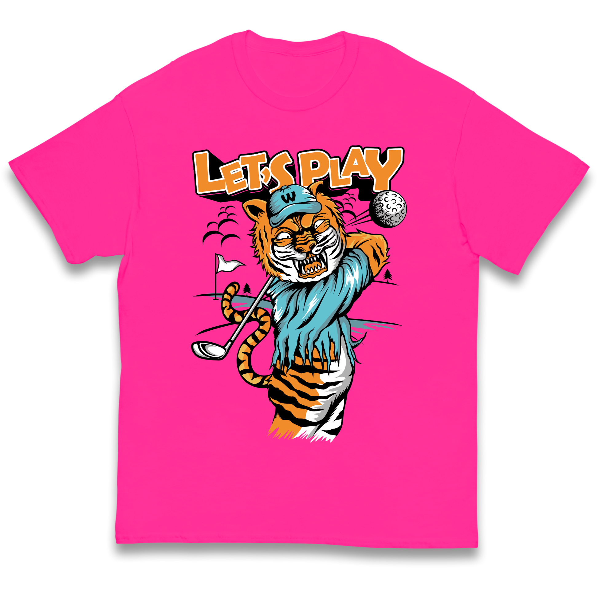 Lets Play Golf Tiger kids t shirt