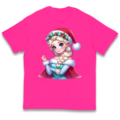 Elsa Frozen Santa kids t shirt