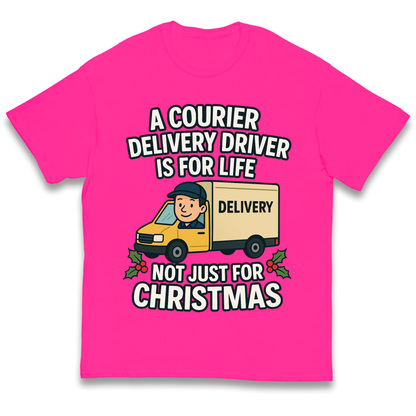 Courier Delivery Driver Christmas Kids T Shirt