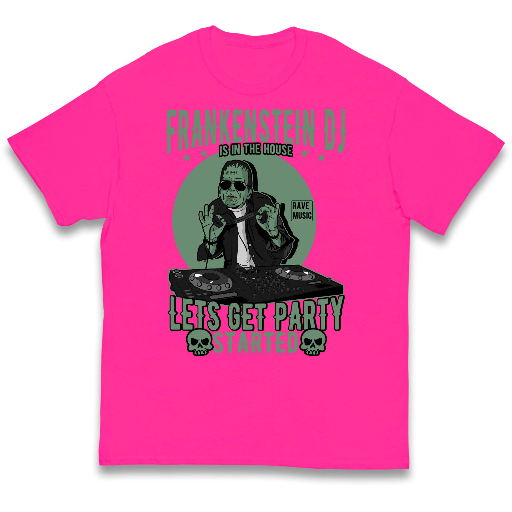 Frankenstein DJ kids t shirt