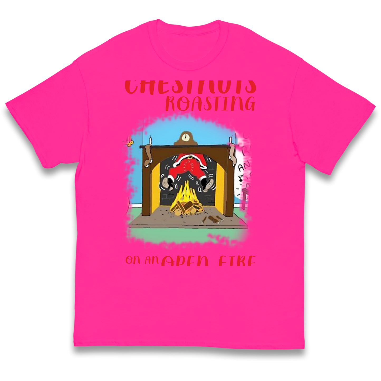 Chestnuts Roasting On An Open Fire Christmas kids t shirt