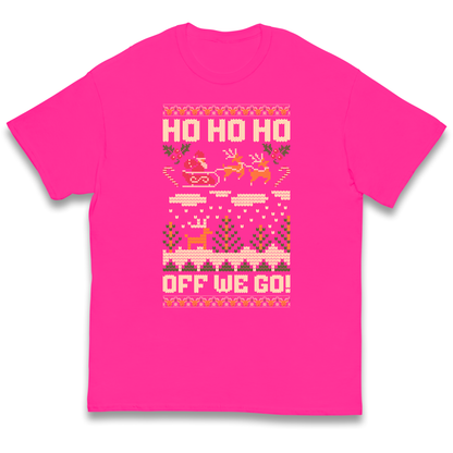 Have Yourself a HO HO HO Off we Go Christmas kids t shirt