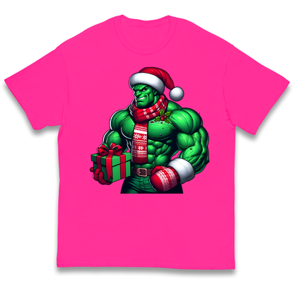 The Hulk Santa kids t shirt