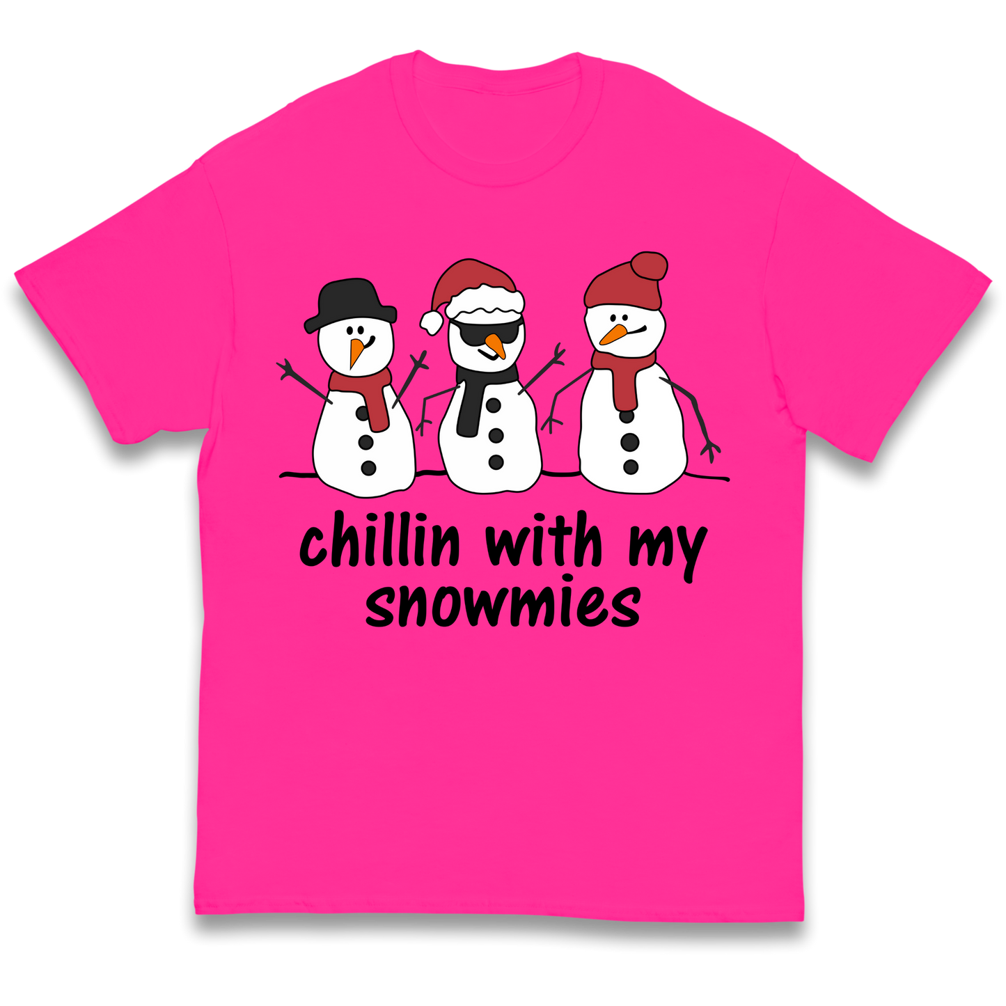 Chillin With My Snowmies kids t shirt
