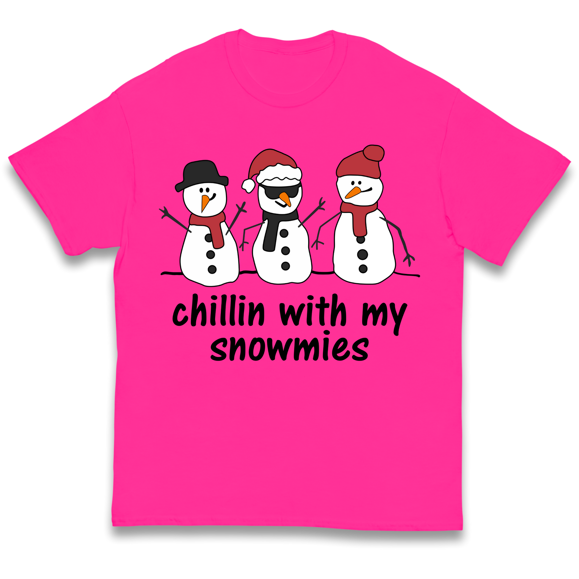 Chillin With My Snowmies kids t shirt